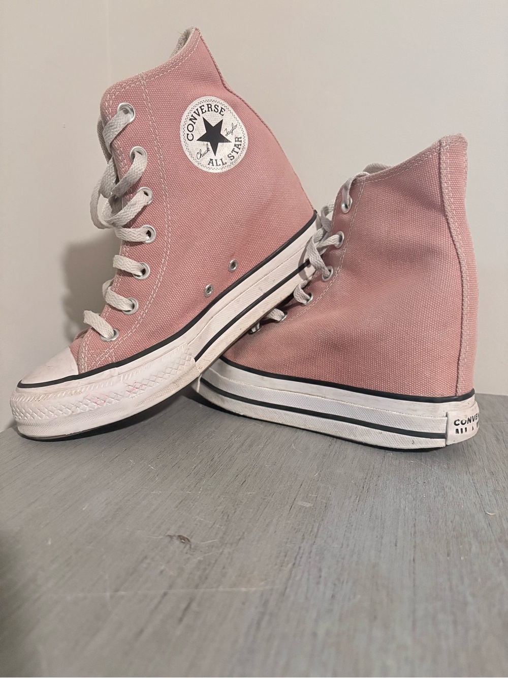 Converse Pink High Top Canvas Sneakers